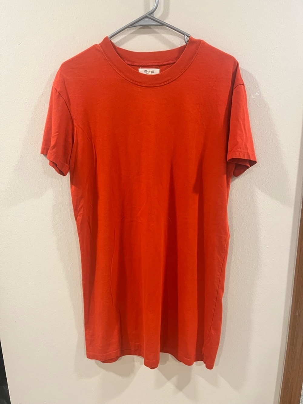 Madewell Burnt Orange Crewneck T-Shirt Dress - Small